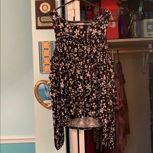 Cut-out shoulder/Long-sleeve Dress Top